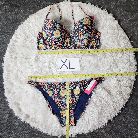 Xhilaration Colorful Floral Push-Up Bikini - Picture 13 of 16